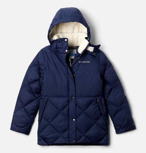 Columbia Forest Park Puffer Jacket Blue White For Girls NZ89503 New Zealand